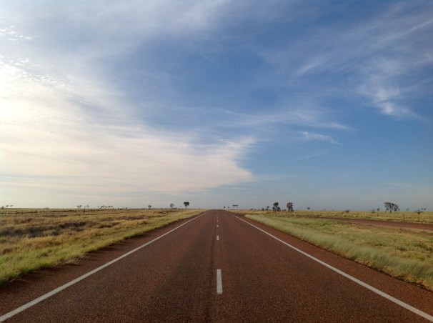 The road to Winton from Longreach.Photo Erle Levey / Sunshine Coast Daily
